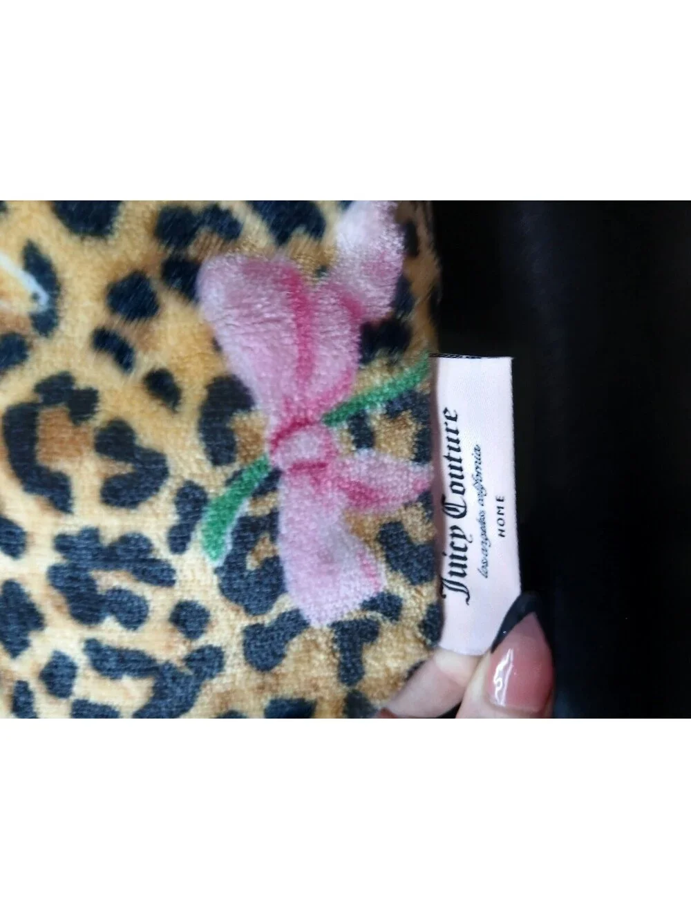 NWT Juicy Couture Cherry Leopard Print Juicy Logo Body Pillow Y2K McBling 20x48